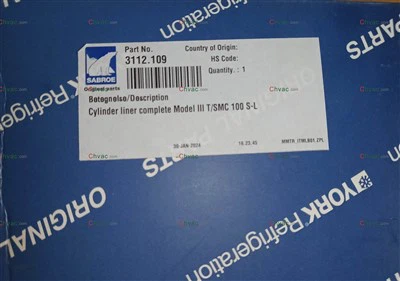 York Part 3112.109 Cylinder Liner New 2025 CHVAC