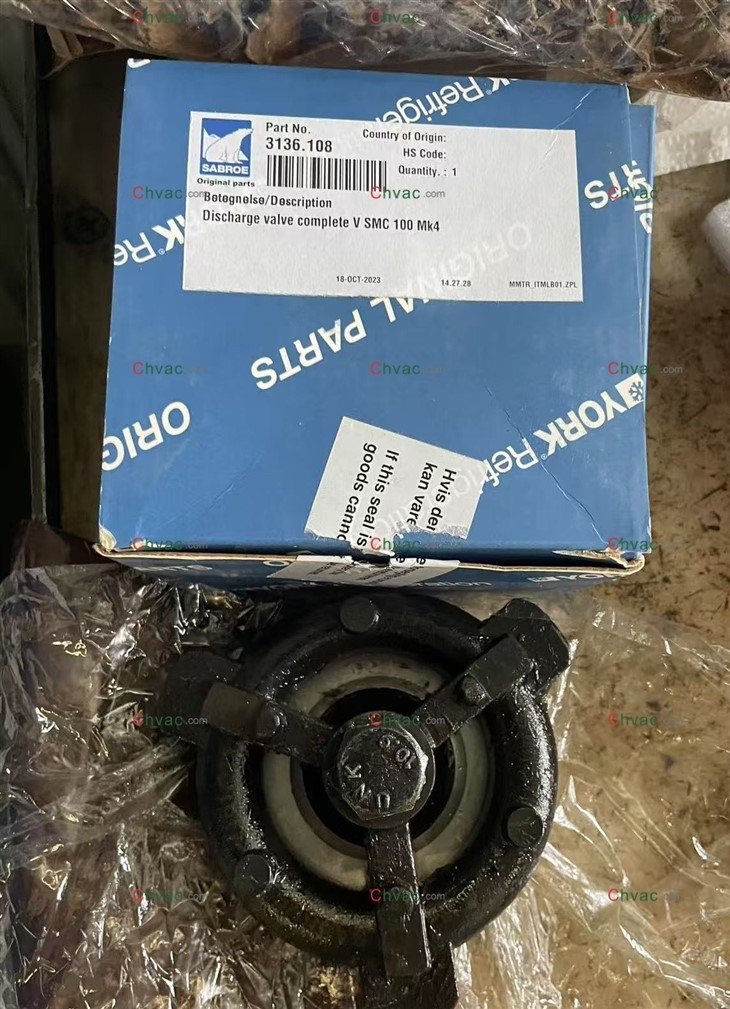 York Part 3136.108 - Discharge Valve Chvac New 2025 manufacturers